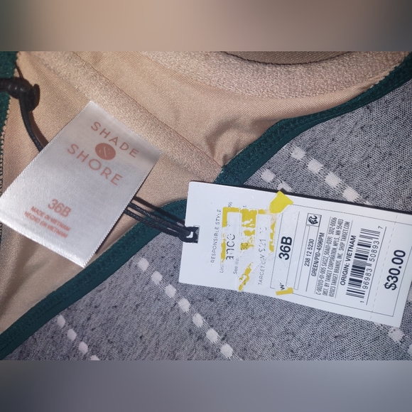 NWT Women's one sided bikini top twisted strap keyhole lightly lined 36B - Picture 3 of 7